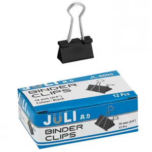 Κλιπ Μεταλλικά 19mm (Κουτί 10-12 Τμχ)