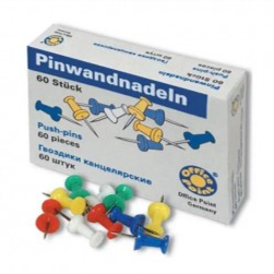 Πινέζες Χρωματιστές Για Πίνακες  Ανακοινώσεων (Κουτί)