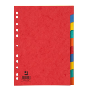 Διαχωριστικά Κλασέρ Χάρτινα Α4 Διάφορων Χρωμάτων 10 Φύλλων
