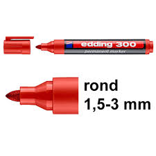 Μαρκαδόρος Συσκευασίας  Ανεξίτηλος  1,5 - 3,0mm  (Κόκκινος)