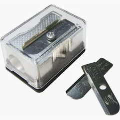 Ξύστρα  Μεταλλική  Με Ανταλλακτικά Ξυραφάκια