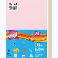 Χρωματιστά χαρτιά Α4 160gr παστέλ χρωματιστά χαρτιά (Πακέτο 100 φύλλων)